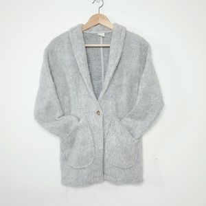 Zara fuzzy textured marl wool blend sweater